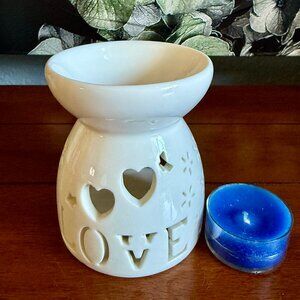 NEW Ceramic Wax Warmer - Tealight Style - Comes with Blue Tealight Candle